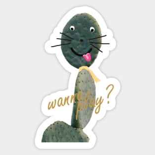 wanna play? Sticker